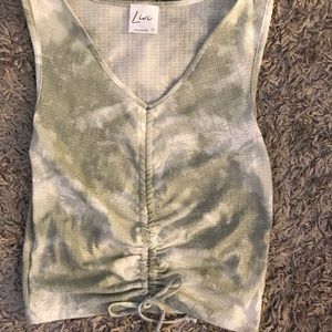 Livi by Olivia Rae Mint Green/White Tank Top